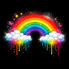 Rainbow Cloud Graffiti Drop
