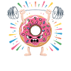 Donut strength training with sprinkles