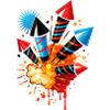 Buntes Feuerwerk Illustration 