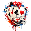 Pokerkort och tärningskasino illustration