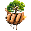 Nature protect tree in hand