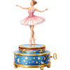 Ballerina sull'illustrazione della scatola musicale