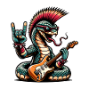 Snake Rock and Roll Guitarist