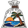Palm Island in Bag Sunset
