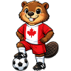 Soccer Beaver Canada Fan Canadian Flag
