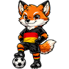 Soccer Fox Germany Fan German Flag