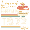 Février 1972 anniversaire 1972 légendes Février