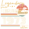 Février 1973 anniversaire 1973 légendes Février