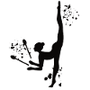 Gymnaste avec massues Gymnastique rythmique