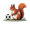 Eichhörnchen Fußballheld