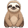 Cuddly Sloth Cartoon Print
