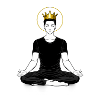 Royal Meditation in Black and Gold