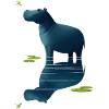 Nilpferd und Libelle