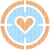 Heart in Target Emblem, atomic pattern