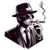 Noir Gentleman mit Zigarre
