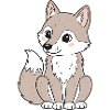 Cuddly Cartoon Wolf