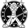 Heavy Metal Cartoon Guitarist