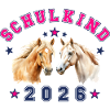 Schulkind 2026 Einschulung Pferde Pferd