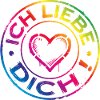 Ich Liebe Dich Herz Bunt