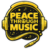 Peace Through Music Logo With Headphones