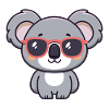 Süße Koala-Retro-Pinkbrille