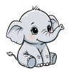 Kuschelsüßer Baby Elefant