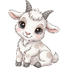 Goat in the moonlight