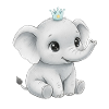Bébé éléphant royal