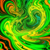 Psychedelische Farbwirbel Grün