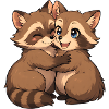 Cuddly striped friends