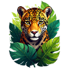 A jaguar in the jungle