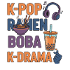 K-Pop Ramen Boba K Drama Koreansk Musik Sød Korea