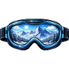 Ski Goggles Mountains Panorama