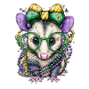 Party mouse with glitter accessories