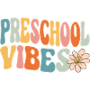 Preschool Vibes Retro Rainbow Kids Design