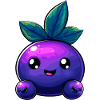 Kawaii berry friend with leaves
