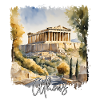 Aquarelle d’Athènes, Athènes Grèce