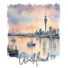 Auckland Aquarell, Auckland, Neuseeland