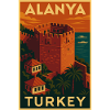 Alanya Turkey – Retro Travel Poster Poster