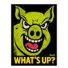 Grinning pig with What's going on?