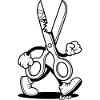 Retro Cartoon: Scissors with Feet