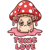 Toxic Love Sad Mushroom Kawaii Design