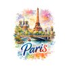 Paris Aquarell Skyline