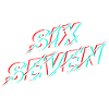 Six Seven 67 Meme Glitch Typografi