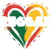 Reggae Herz in Farben