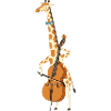 Giraffe Musician with Cello