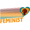 Feministischer Herzfaust-Regenbogen