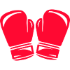 Rote Boxhandschuhe Symbol