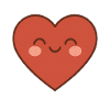Warm smiling heart