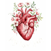Liebe wächst hier anatomische Herzblumen